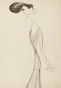 Irene Vanbrugh, studium do cyklu Gwiazdy sceny muzycznej, ok. 1908 (wc na papierze) autorstwa Henry Ospovat