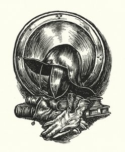 Wiersz Matthew Arnolda: Oliver Cromwell, tailpiece (grafika) autorstwa Henry Ospovat