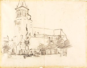 Kościół, St.-Germain-des-Prés, Francja autorstwa Henry Ossawa Tanner