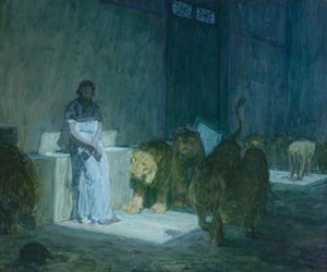 Daniel w Legowisku Lwów, 1907-18 (olej na papierze naklejony na płótno)