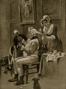 Przygotowanie do parady, 1799, ilustracja z "Hutchinson