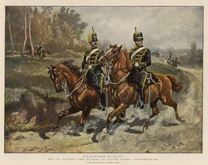 Czwarty huzar (własny królowej) w kolejności przeglądu, rekonesans autorstwa Henry Payne