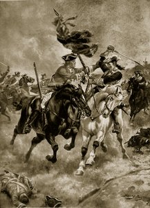 Bitwa pod Blenheim: kawaleria w akcji, ilustracja z "Hutchinson