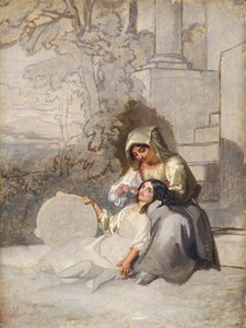 Włoscy chłopi (olej na płótnie) autorstwa Henry Penry Williams