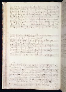 MU MS 88 f.102 "Man that is born of woman", strona z tomu angielskich hymnów skomponowanych i napisanych przez Henry