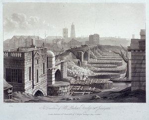 London Bridge stary, Londyn, 1832