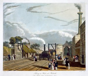 „Przyjmowanie wody w Parkside”, Liverpool i Manchester Railway, 1833 r.