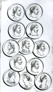 Portrety cesarzy rzymskich, z „Historii schyłku i upadku Cesarstwa Rzymskiego”, tom II, strona 50, autorstwa Edwarda Gibbona, 1808