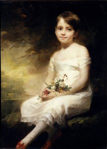 Portret Nancy Graham lub małej dziewczynki trzymającej kwiaty Obraz Henry Raeburn (1756-1823) (ec.angl.) XIX w. Nd. 0,91x0,71 m Paryż, muzeum Luwru.