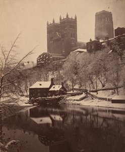 Katedra w Durham zimą, ok. 1857 (zdjęcie) autorstwa Henry Reverend Holden