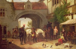 Scena przed karczmą w Holandii autorstwa Henry Richard Graves