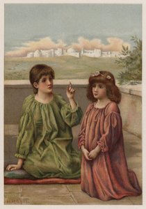 Anioły nasłuchujące (kolor lito) autorstwa Henry Ryland