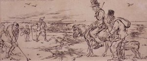 Trudny Putt, ilustracja z magazynu „Graphic”, wyd. C. 1870 (lito)