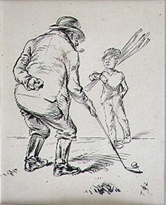 The Last Putt, ilustracja z magazynu „Graphic”, wyd. c.1870 (lito)