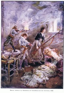 Bohaterska obrona Madeleine de Vercheres i jej braci 1692, ok. 1920