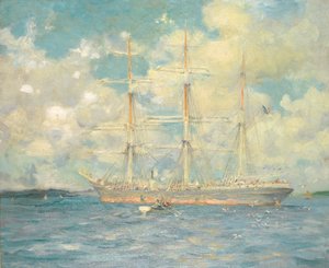 Francuski bark w zatoce Falmouth, 1902 autorstwa Henry Scott Tuke