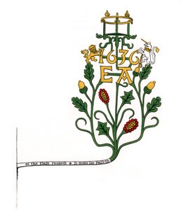 Wspornik pod klepsydrę, 1636, 1843. autorstwa Henry Shaw
