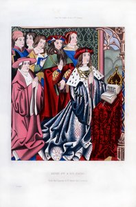 Henryk VI i jego dwór, połowa XV w., 1843 r. autorstwa Henry Shaw