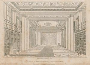 Wnętrze Biblioteki Królewskiej, Muzeum Brytyjskie autorstwa Henry Shaw