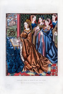 Małgorzata, królowa Henryka VI i jej dwór, połowa XV w., 1843 r. autorstwa Henry Shaw
