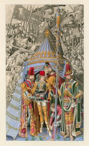 Pyrrus otrzymujący godność rycerską, początek XV w. autorstwa Henry Shaw