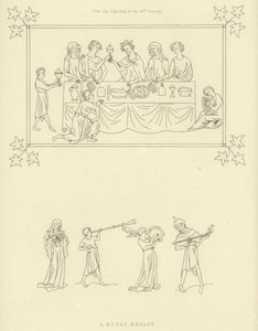 Poczęstunek królewski, początek XIV w. autorstwa Henry Shaw