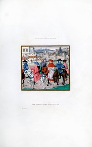 Pielgrzymka do Canterbury, koniec XV wieku, 1843. autorstwa Henry Shaw