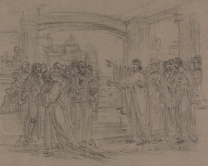 Chrystus w świątyni autorstwa Henry Singleton