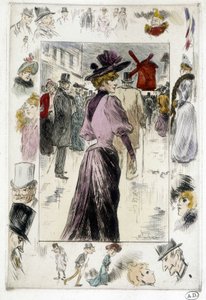 Kobieta przed Moulin Rouge
