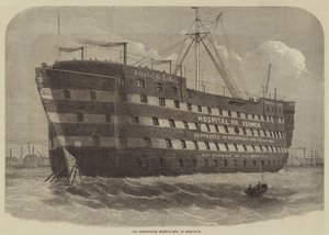 Statek szpitalny Dreadnought w Greenwich autorstwa Henry Spernon Tozer