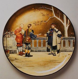 Sprawiedliwość, ilustracja do „Siedmiu wieków człowieka” Szekspira, podstawka do ładowania wykonana przez Minton