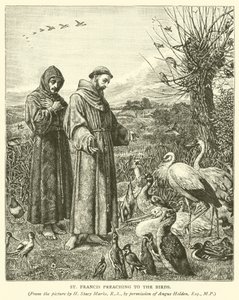 Św. Franciszek głoszący kazanie ptakom