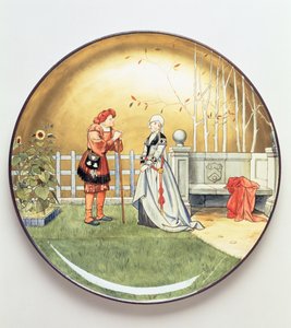 Szósty wiek człowieka, ilustracja do Siedmiu wieków człowieka Szekspira, podstawka do ładowania autorstwa Minton