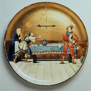 Żołnierz, ilustracja Szekspira „Siedem wieków człowieka”, podstawka do ładowania wykonana przez Minton