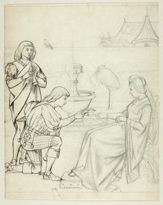 Młody mężczyzna niosący wiadomość do królowej autorstwa Henry Stacy Marks