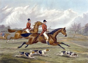 Full Cry, płyta z „The Right and The Wrong Sort”, w Fores Hunting Sketches, grawerowane przez Johna Harrisa autorstwa Henry Thomas (after) Alken