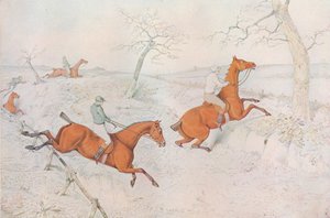 Bieg z przeszkodami: Niebezpieczne przejście przez głęboki wąwóz, 1827 autorstwa Henry Thomas Alken