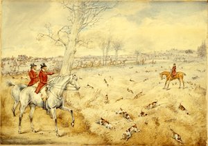 Sceny polowań: za żywopłotem autorstwa Henry Thomas Alken
