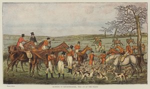Polowanie w Leicestershire, 1827, w śmierci (chromolitho)