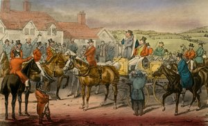Pan Jorrocks deklaruje swoją niezdolność do zapisania się do Surrey Stag-hounds, 1838 autorstwa Henry Thomas Alken