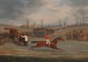 Sceny z biegu z przeszkodami: Blisko mety autorstwa Henry Thomas Alken
