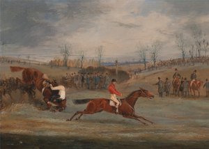 Sceny z gonitwy z przeszkodami: Blisko mety autorstwa Henry Thomas Alken