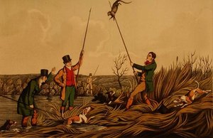 Spearing The Otter, wyd. autorstwa Thomasa McLeana autorstwa Henry Thomas Alken