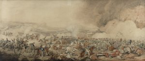 Bitwa pod Waterloo, 18 czerwca 1815 (ołówek i wc na papierze) autorstwa Henry Thomas Alken
