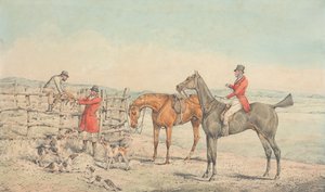 Śmierć: lis wciągnięty na płot autorstwa Henry Thomas Alken