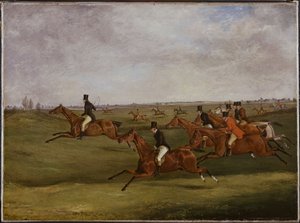 Grand Leicestershire Steeplechase, 12 marca 1829: Idąc w tempie autorstwa Henry Thomas Alken