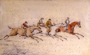Pierwsze dwie sekundy (ołówek, akwarela) (para 85460) autorstwa Henry Thomas Alken