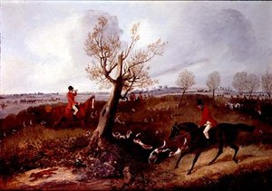 Zobacz Halloo (jeden z czterech zestawów) (olej na płótnie) autorstwa Henry Thomas Alken