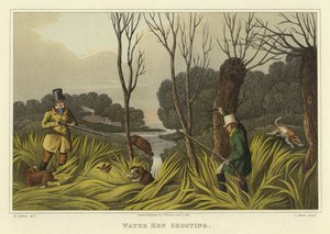 Strzelanie do kur wodnych (chromolitho)