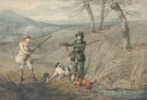 Polowanie na dzikie kaczki autorstwa Henry Thomas Alken